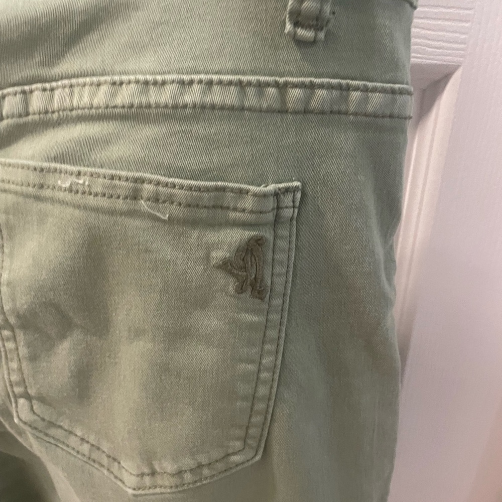 Green Pants with Embroidered Logo